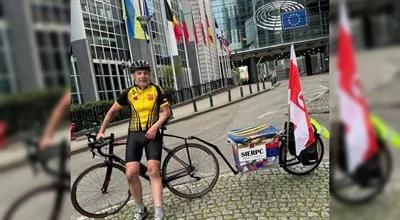 Przejechał rowerem z Sierpca do Brukseli. Uczcił tak 20-lecie Polski w Unii Europejskiej