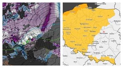 Niszczycielska wichura już dotarła. Za nią sunie do Polski potężna śnieżyca