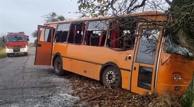 Autobus szkolny uderzył w drzewo. Groźny wypadek w gminie Łobez