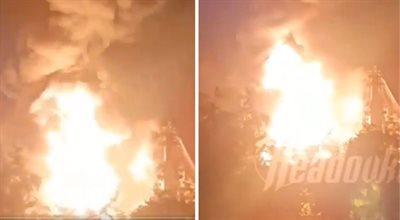 Pożar rosyjskiej rafinerii po ataku dronów. Celne trafienie Ukrainy