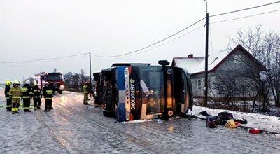 Wypadek autokaru pod Hrubieszowem. Kilkunastu obywateli Ukrainy hospitalizowanych