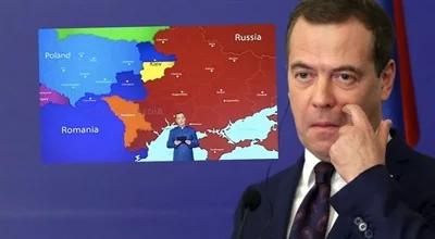 Miedwiediew pokazał kuriozalną mapę. Jest reakcja polskiego MSZ