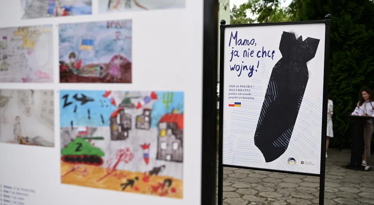 II wojna światowa i wojna na Ukrainie na rysunkach dzieci.  Wystawa "Mamo, ja nie chcę wojny!!!"