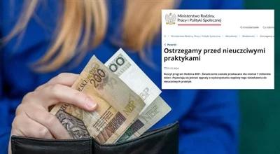 Oszustwo na 800+. Resort rodziny i polityki społecznej ostrzega przed próbami wyłudzenia pieniędzy