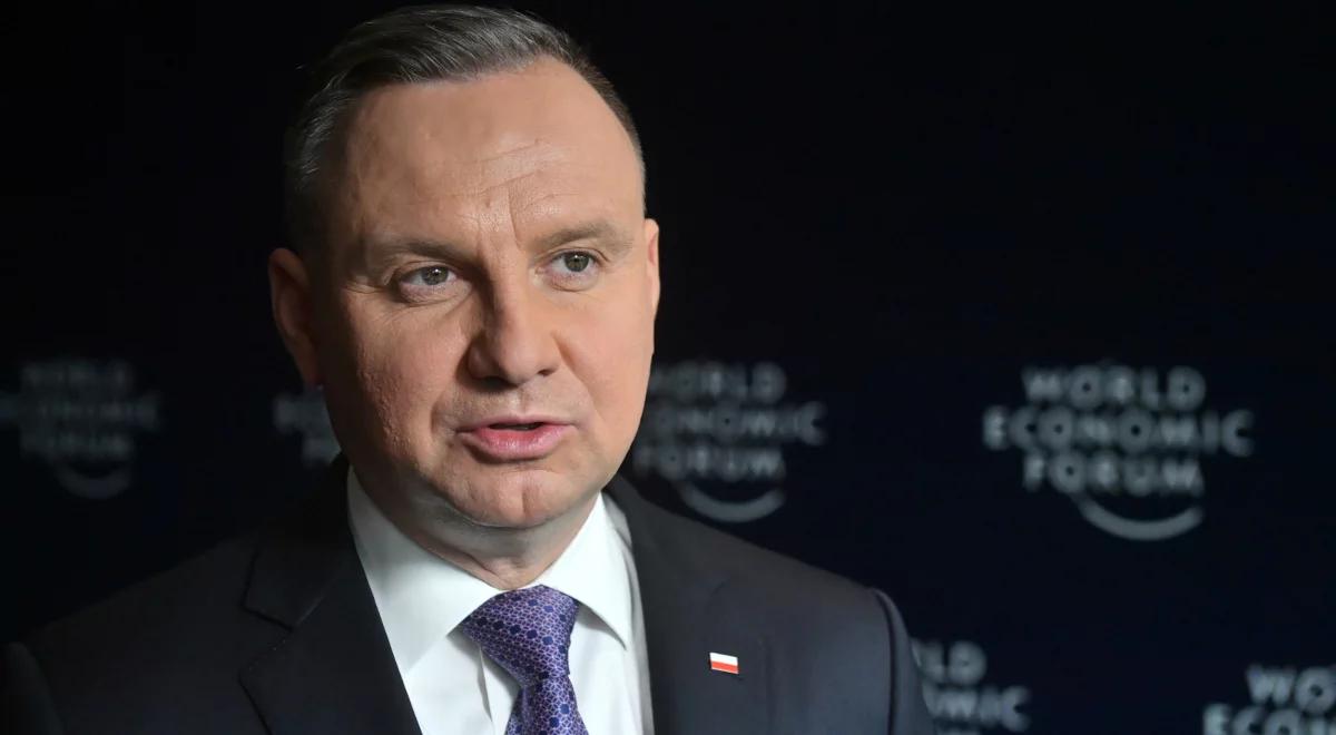Prezydent Duda i premier Morawiecki na forum w Davos