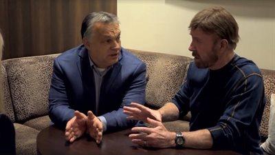 Rangersi: Viktor Orban opublikował film ze spotkania z Chuckiem Norrisem
