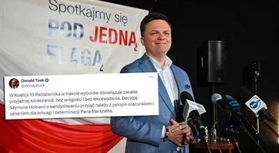 Tusk skomentował decyzję Hołowni. "Bez wrogości, bez lekceważenia"