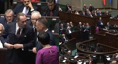 Spięcie w Sejmie. Posłów PiS i Konfederacji uspokajał marszałek