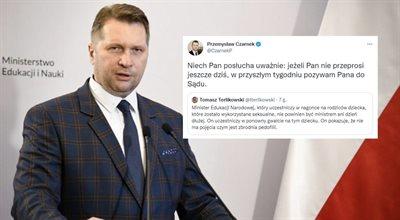 Szef MEiN wezwał Terlikowskiego do przeprosin za słowa o "powtórnym gwałcie" na ofierze pedofila