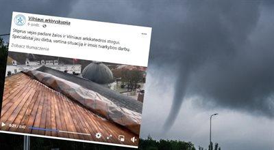 Niszczycielski huragan na Litwie. Wiatr zerwał dach zabytkowej katedry