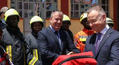 Prezydent Duda docenił pracę polskich instruktorów pożarnictwa w Kenii