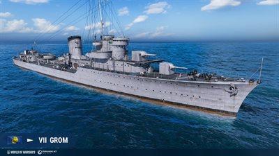 Polski ORP Grom trafił na morza gry "World of Warships"