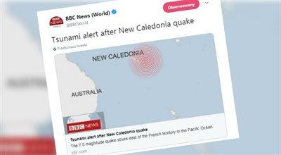 Silne trzęsienie ziemi u wschodnich wybrzeży Nowej Kaledonii. Ostrzeżenia przed falami tsunami