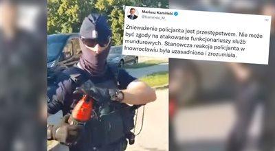 Szef MSWiA broni postawy policjanta w Inowrocławiu. "Uzasadniona i zrozumiała"