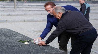 Arnold Schwarzenegger pays his respects to victims of Auschwitz
