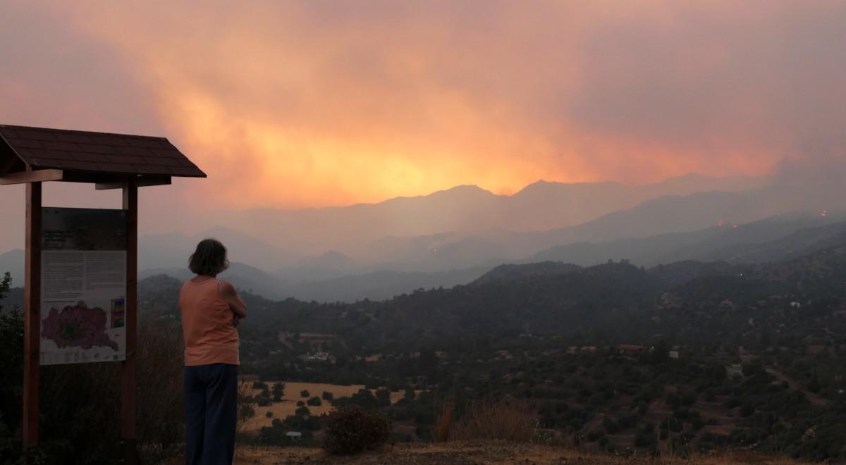 "Najgorszy pożar lasu w historii Cypru". Strażacy walczą z olbrzymim żywiołem