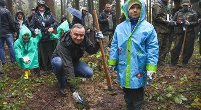 Akcja #sadziMY. Prezydent Andrzej Duda: każde zasadzone drzewo to drobny krok, aby chronić klimat