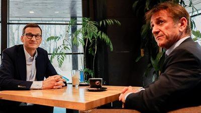 "Ważny głos ludzi świata kultury". Mateusz Morawiecki i Sean Penn rozmawiali o pomocy Ukrainie