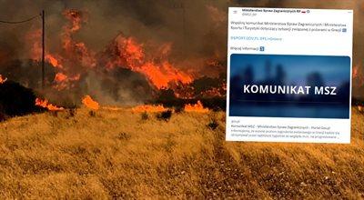 Greckie wyspy w ogniu. MSZ ostrzega polskich turystów. Wydano specjalny komunikat