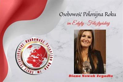 Diana Nowak-Zegadło, psycholog z Edynburga, z tytułem Osobowość Polonijna Roku