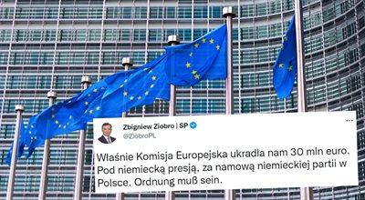 Zbigniew Ziobro alarmuje: Komisja Europejska ukradła nam 30 mln euro