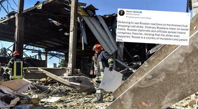 Szef MSZ Ukrainy: zwykli Rosjanie cieszą się z ataku w Krzemieńczuku