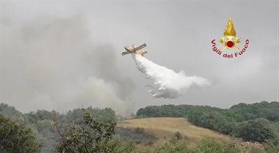 Kolejny dzień pożarów na włoskiej Sardynii. Trwa walka służb z żywiołem