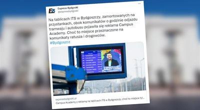 Rafał Trzaskowski twarzą reklamy na rozkładach jazdy tramwajów... w Bydgoszczy. Czy to partyjna przysługa?