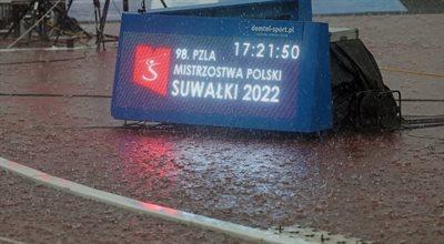 Lekkoatletyczne MP: ulewa i burza w Suwałkach. Wieczorna sesja odwołana 