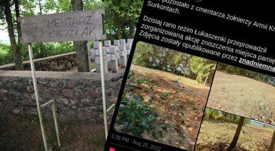 Zdewastowany cmentarz AK na Białorusi. Ekspert: to zaplanowana kampania antypolska