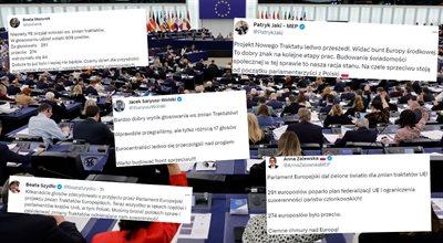 "Czarny dzień dla europejskiej demokracji", "akcja łamania kręgosłupów". Europosłowie PiS komentują decyzję PE