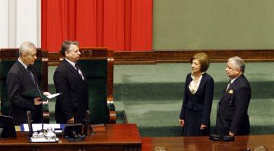 "Tak mi dopomóż Bóg". Posłuchaj wystąpienia prezydenta Lecha Kaczyńskiego przed Zgromadzeniem Narodowym