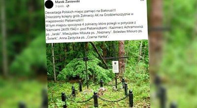 Kolejny akt dewastacji mogił poległych Polaków na Białorusi. Zniszczono groby żołnierzy AK 