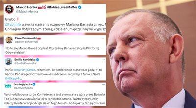 Internet komentuje "taśmy Banasia": głosując na Konfederację, głosujesz za koalicją z Tuskiem