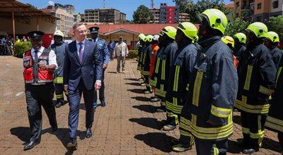 Andrzej Duda z wizytą w Kenii. Odwiedził centrum szkolenia strażaków