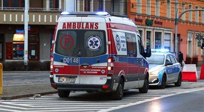 Wypadek w Olsztynie. Pieszy wtargnął przed autobus, 7 osób w szpitalu