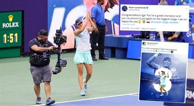 US Open: Robert Lewandowski i Agnieszka Radwańska gratulują Idze Świątek. "Wymiatasz!"