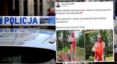 Jarocin: zniszczono pomnik Jana Szyszki. Wcześniej wandale włamali się do monitoringu miejskiego