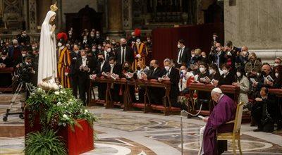"Zgubiliśmy drogę". Papież dokonał aktu poświęcenia ludzkości, zwłaszcza Rosji i Ukrainy, Niepokalanemu Sercu Maryi