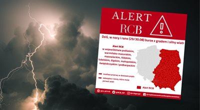 Uwaga: w nocy burze z gradem i silny wiatr. RCB ostrzega. "Możliwe przerwy w dostawie prądu"