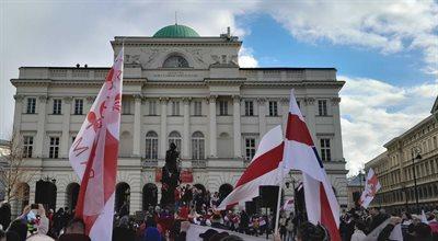  Chcą żyć w wolnym, suwerennym państwie. Marsz w Warszawie z okazji białoruskiego Dnia Wolności