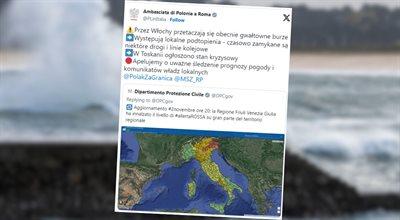 Gwałtowne burze we Włoszech. Ambasada RP apeluje do mieszkających tam Polaków o ostrożność